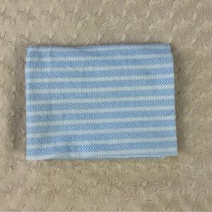 HB Hudson Baby Blue Chevron Stripe Baby Receiving Blanket Flannel Arrow